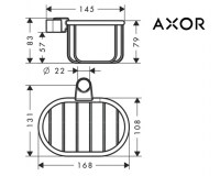 JABONERA CESTA PARA BARRA UNICA 22mm MONTREUX AXOR